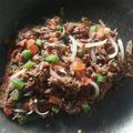 El cooksnap de Chris Terrazas cuando hizo Carne deshebrada a la mexicana.