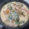 El cooksnap de Cristina PS cuando hizo Salmón con nata.