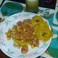 El cooksnap de Julian Andres Borja Oyola cuando hizo Arroz con coco y camarón.