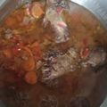 El cooksnap de Bea cuando hizo Carrilleras de cerdo al vino tinto con champiñón portobello.