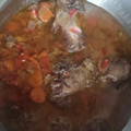 El cooksnap de Bea cuando hizo Carrilleras de cerdo al vino tinto con champiñón portobello.