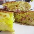 El cooksnap de Esther25 cuando hizo Tortilla de calabacín con cebolla y jamón serrano.