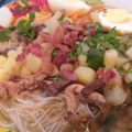 El cooksnap de Mariluz Vieira Cabral cuando hizo Rafen, o fideos de arroz estilo Ramen.