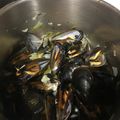 El cooksnap de Asun Rodriguez cuando hizo Mejillones al estilo belga .