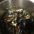 El cooksnap de Asun Rodriguez cuando hizo Mejillones al estilo belga .
