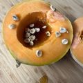 Cooksnap de Aux douceurs de Gaelle sur la recette Melon parfumé au au sirop d'érable,citronnelle et noisettes