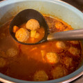 El cooksnap de Ana Burgoa cuando hizo Albóndigas.