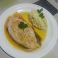 El cooksnap de Angel J. Igual cuando hizo Pechuga de pollo rellena de curry y verduras.