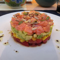 El cooksnap de Javier Pérez cuando hizo Tartar de salmón, mango y aguacate.