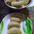 Sonika Gupta's cooksnap of when they made Mava gujhiya.