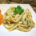 El cooksnap de Alma Dominguez cuando hizo Fetuccini Alfredo.