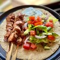 purple_acied's cooksnap of when they made Greek Pork Souvlaki with Greek Salad and Flatbread.