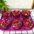 Cooksnap Ani Delighted semasa beliau membuat Panna Cotta Buah Naga Konnyaku Jelly.