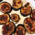 El cooksnap de Lourdes Rivadeneyra Bert cuando hizo "Pizzas" de berenjena.