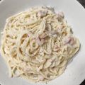 El cooksnap de Sandra Foronda Melchor cuando hizo Tallarines con champiñones a la crema.