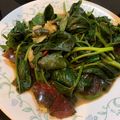 林余珊 的 皮蛋地瓜葉(作法1) cooksnap