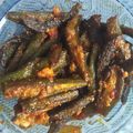 Krupa Ashwin Lakhani's cooksnap of when they made ભીંડાનું ક્રિસ્પી શાક (Bhinda Nu Crispy Shaak Recipe in Gujarati.