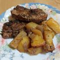 Frai Zsuzsa Cooksnap-ja, amikor elkészítette a(z) Fokhagymás oldalas, vele sült, rozmaringos burgonyával receptet.