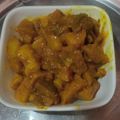 Kim dhillon का कुकस्नैप जब उन्होंने आलू और बैंगन की सब्जी (aloo aur baingan ki sabzi recipe in Hindi) बनाया था।