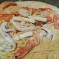 邱歆甯 的 ♥開動with Kat♥海鮮白醬義大利麵 cooksnap