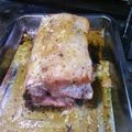 El cooksnap de Franco Law cuando hizo Carre de cerdo al horno.