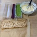 Cooksnap de Christelle Tanguy sur la recette Buche chocolat blanc - framboise - crémeux pistache