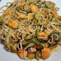 El cooksnap de M.Carmen Tapia cuando hizo Spaghetti de calabacín con gulas y gambones al ajillo.