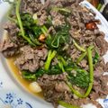 媽編 的 沙茶牛肉炒空心菜 cooksnap
