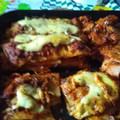 El cooksnap de Vivi cuando hizo Lasaña con masa de panqueques y salsa fileto.