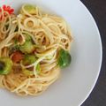 El cooksnap de Sara PA cuando hizo Pasta con coles de Bruselas y queso de cabra.