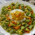 El cooksnap de Sara A.Q. cuando hizo Judías verdes con arroz basmati.