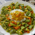 El cooksnap de Sara A.Q. cuando hizo Judías verdes con arroz basmati.
