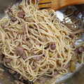 El cooksnap de ferranelgran cuando hizo Espaguetis con gambas y calabacín al ajillo.