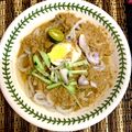 Cooksnap fazhana semasa beliau membuat Laksa Changlun.