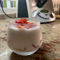 El cooksnap de Marta Boluda cuando hizo Cheesecake con yogur y fresas (alto en proteína y bajo en grasas).