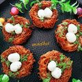 Madhvi Dwivedi's cooksnap of when they made Super Crispy Bird Nest with eggs.