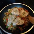 El cooksnap de Josefina Alvarado cuando hizo Lomo de atún fresco plancha con salsa de cebolla caramelizada y pimientos asados.