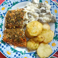 El cooksnap de Alejandro dominguez cuando hizo Salmón al horno con sala de champignones🐟.