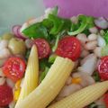 El cooksnap de Miriam cuando hizo 319. Ensalada de la huerta con alubias vegana.
