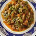 Saira Abdullah's cooksnap of when they made Khara masala bindhi.