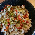 El cooksnap de Elisaflores cuando hizo Burritos/Fajitas/Tacos de pollo y verduras.