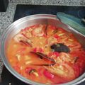 El cooksnap de Gely Perez Castillo cuando hizo Arroz caldoso con pescado.