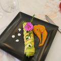 El cooksnap de Esther Montesinos Morales cuando hizo Canelón de aguacate y langostinos con salsa romesco.