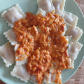 El cooksnap de Luka Bernuchi cuando hizo Ravioles con salsa rosa.