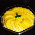Bushra Mazhar's cooksnap of when they made Mango chunks custard.