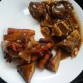 El cooksnap de Ramiro Ramos cuando hizo Carne a la crema de queso y champiñón con salteado de verduras.