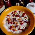 Sukla Sil's cooksnap of when they made রঙিন রায়তা বা বিটরুট-শশার রায়তা(rangin raita ba beetroot raita recipe in Bengali).