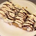 Cooksnap Sesimple Loralin semasa beliau membuat Popia pisang.