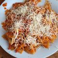 El cooksnap de Julián cuando hizo Spaghetti con tomate y bacon.