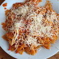 El cooksnap de Julián cuando hizo Spaghetti con tomate y bacon.